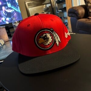 Undefeated Hawk Feathers Starter Hat Cap Snapback Adult The Natural Red New Rare